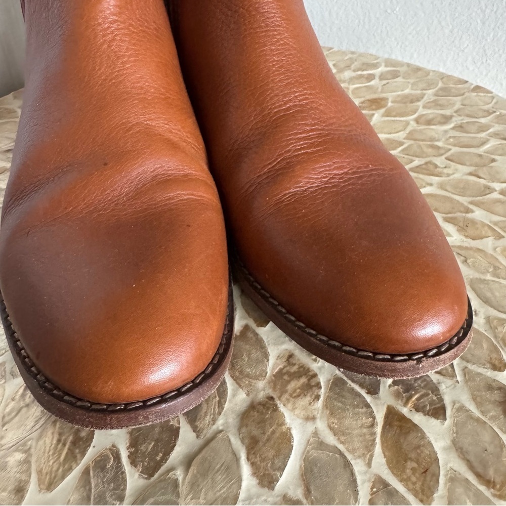 Madewell Tan Ainsley Chelsea Leather Ankle Boots size 6M - Picture 7 of 12
